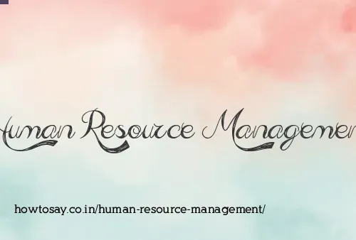 Human Resource Management