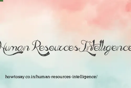 Human Resources Intelligence