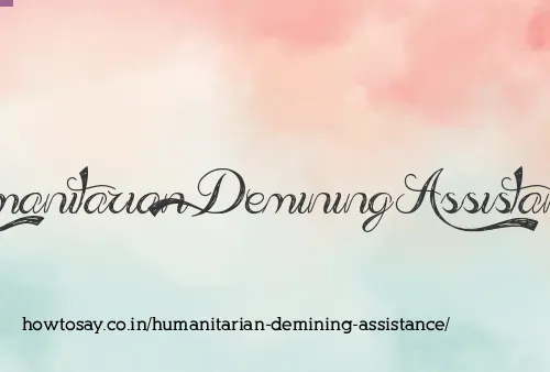 Humanitarian Demining Assistance