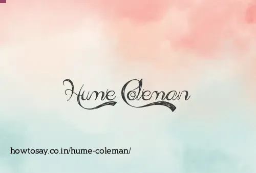 Hume Coleman