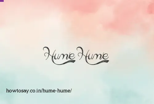 Hume Hume