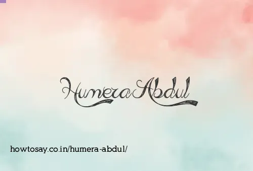 Humera Abdul