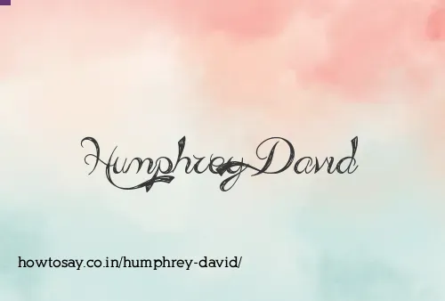 Humphrey David