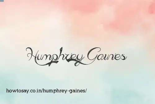 Humphrey Gaines