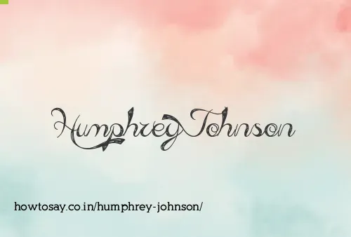 Humphrey Johnson