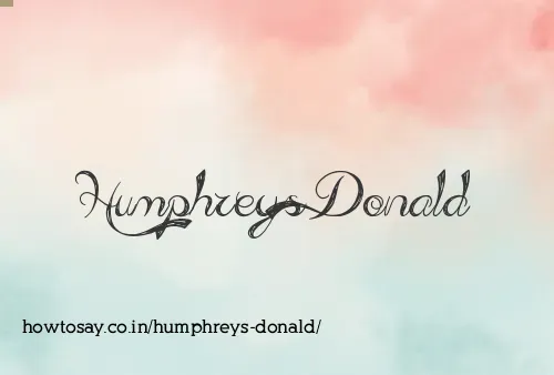 Humphreys Donald