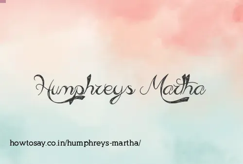 Humphreys Martha