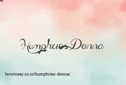 Humphries Donna