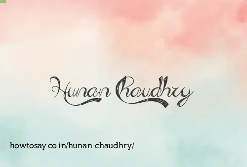 Hunan Chaudhry