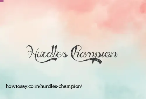 Hurdles Champion