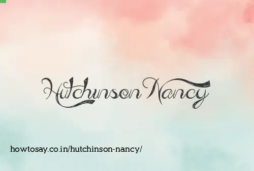 Hutchinson Nancy