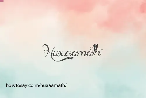 Huxaamath