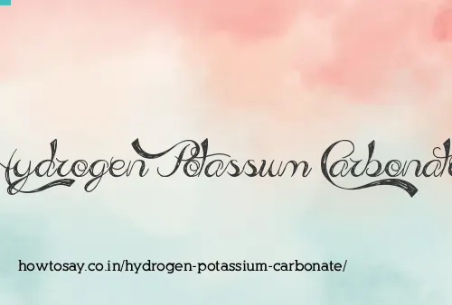 Hydrogen Potassium Carbonate