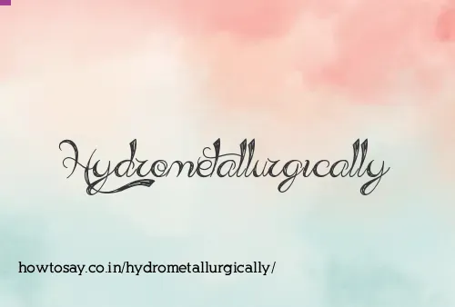 Hydrometallurgically