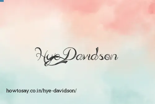 Hye Davidson