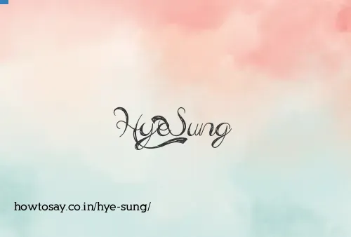 Hye Sung