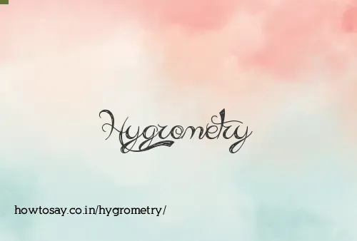 Hygrometry