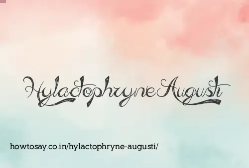 Hylactophryne Augusti