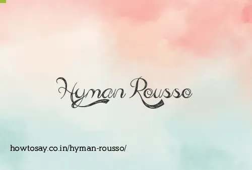 Hyman Rousso