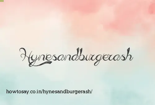 Hynesandburgerash