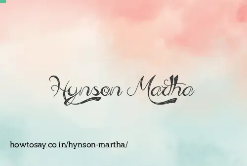Hynson Martha