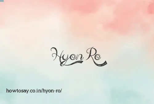 Hyon Ro
