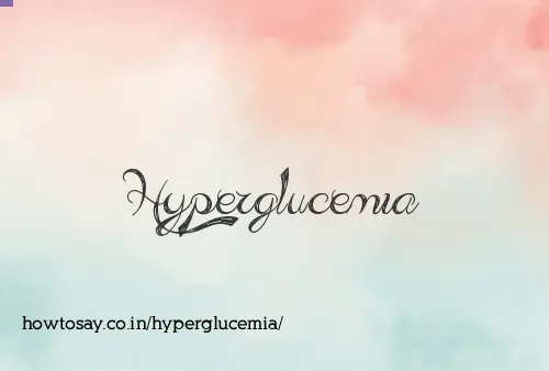 Hyperglucemia