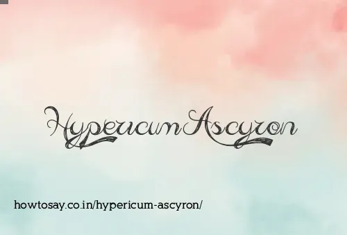 Hypericum Ascyron