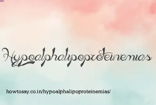 Hypoalphalipoproteinemias