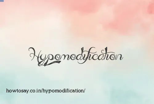 Hypomodification