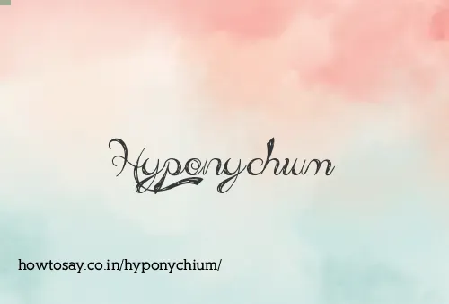 Hyponychium
