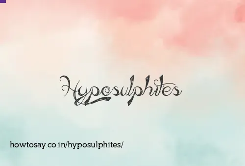 Hyposulphites