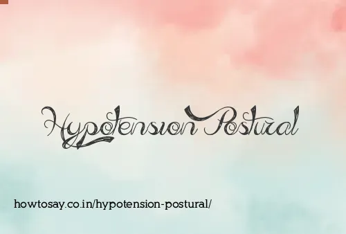 Hypotension Postural