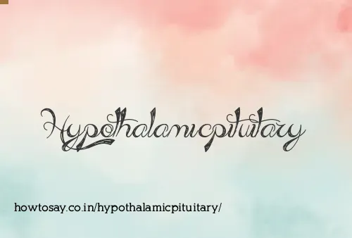 Hypothalamicpituitary