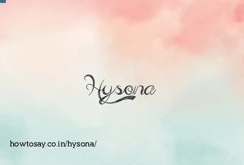 Hysona