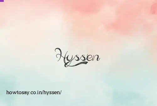 Hyssen