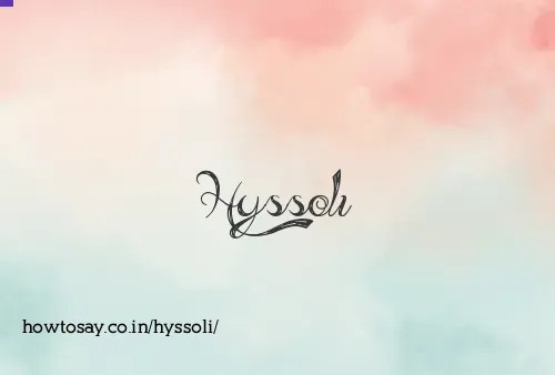 Hyssoli