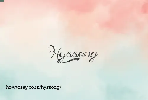 Hyssong