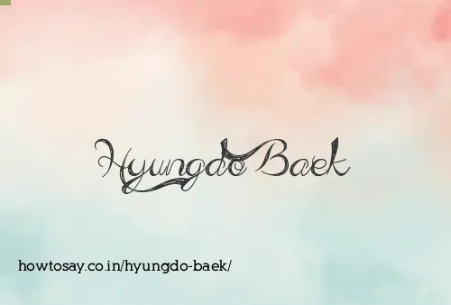 Hyungdo Baek