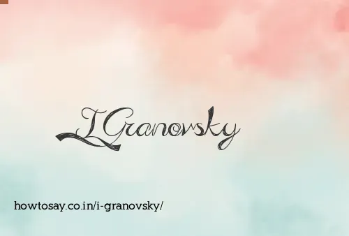 I Granovsky