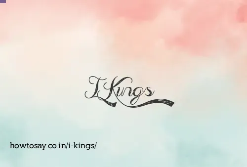 I Kings