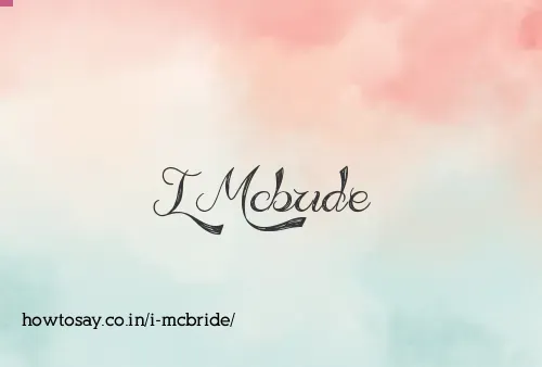 I Mcbride