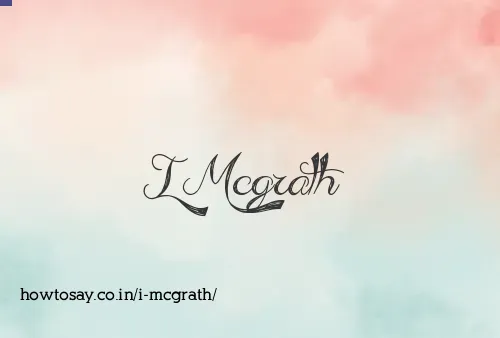 I Mcgrath