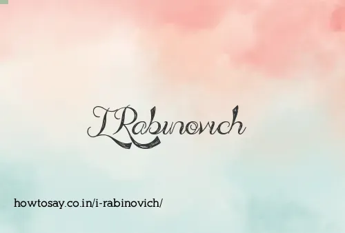 I Rabinovich