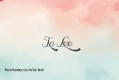 Ia Lee