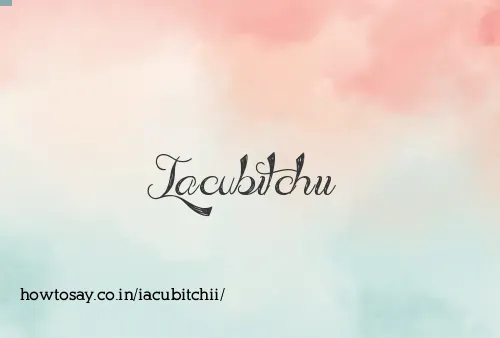 Iacubitchii
