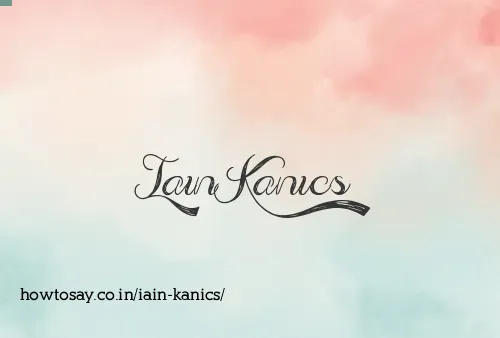 Iain Kanics
