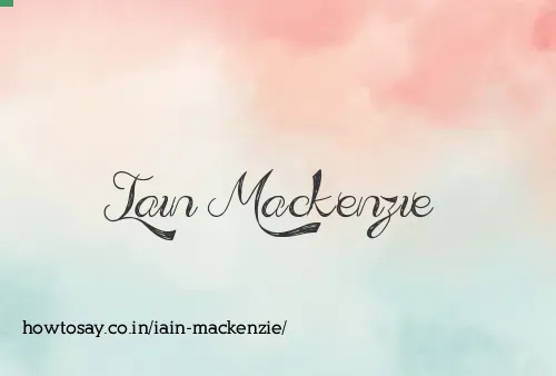 Iain Mackenzie