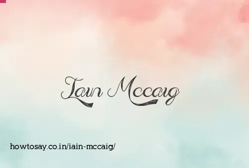 Iain Mccaig