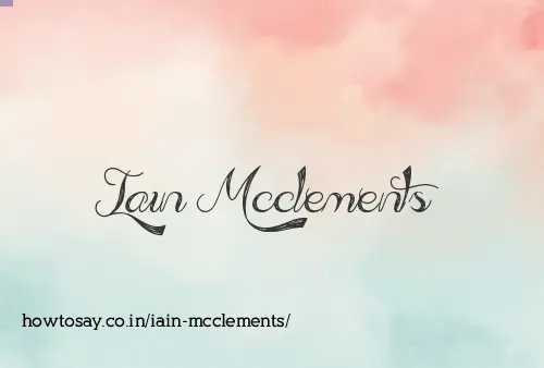 Iain Mcclements